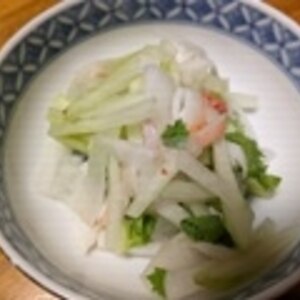 簡単♪食べやすい♪大根とカニカマの中華サラダ